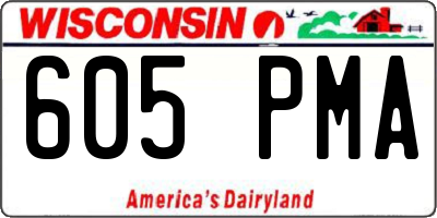 WI license plate 605PMA