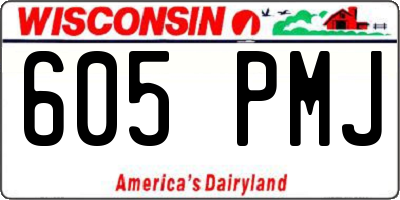 WI license plate 605PMJ