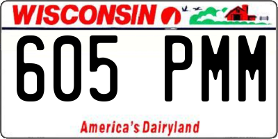 WI license plate 605PMM