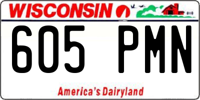 WI license plate 605PMN