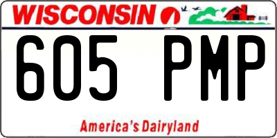 WI license plate 605PMP