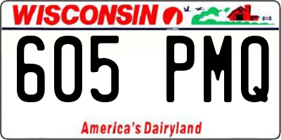 WI license plate 605PMQ