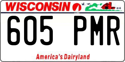 WI license plate 605PMR