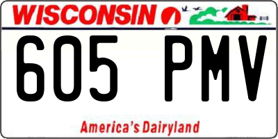 WI license plate 605PMV