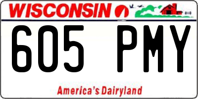 WI license plate 605PMY