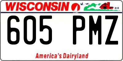 WI license plate 605PMZ