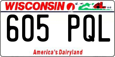 WI license plate 605PQL