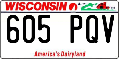 WI license plate 605PQV