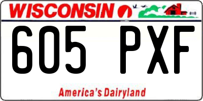 WI license plate 605PXF
