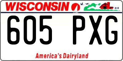WI license plate 605PXG