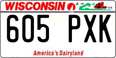 WI license plate 605PXK