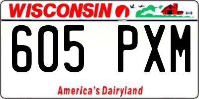 WI license plate 605PXM