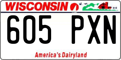 WI license plate 605PXN