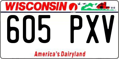 WI license plate 605PXV