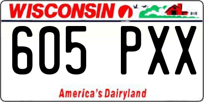 WI license plate 605PXX