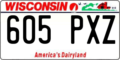 WI license plate 605PXZ