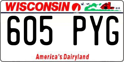 WI license plate 605PYG