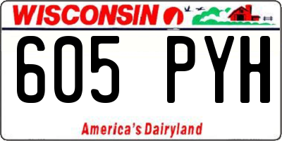 WI license plate 605PYH