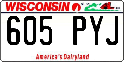 WI license plate 605PYJ