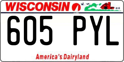 WI license plate 605PYL