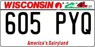 WI license plate 605PYQ
