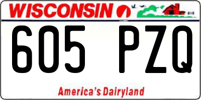 WI license plate 605PZQ