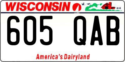 WI license plate 605QAB