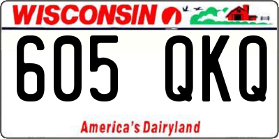 WI license plate 605QKQ