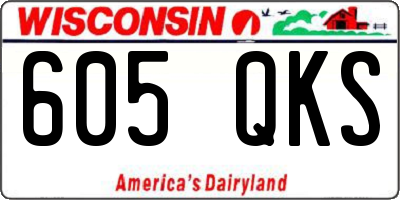 WI license plate 605QKS