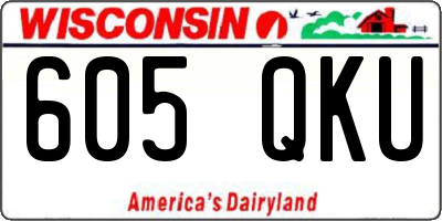WI license plate 605QKU