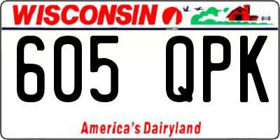 WI license plate 605QPK