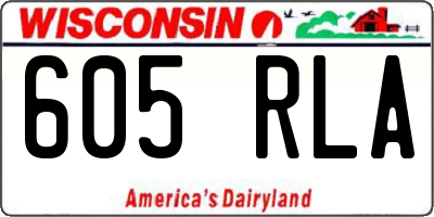WI license plate 605RLA