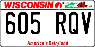 WI license plate 605RQV