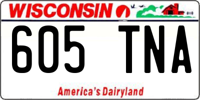 WI license plate 605TNA