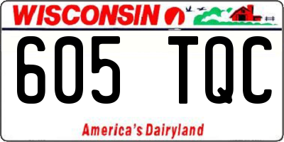 WI license plate 605TQC