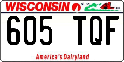 WI license plate 605TQF