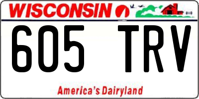 WI license plate 605TRV