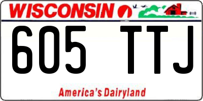 WI license plate 605TTJ