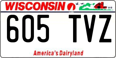 WI license plate 605TVZ