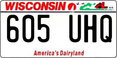 WI license plate 605UHQ