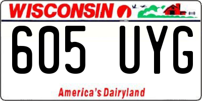 WI license plate 605UYG