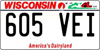 WI license plate 605VEI