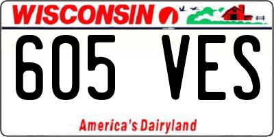 WI license plate 605VES