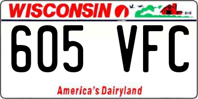 WI license plate 605VFC