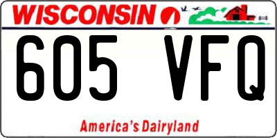 WI license plate 605VFQ