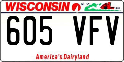 WI license plate 605VFV