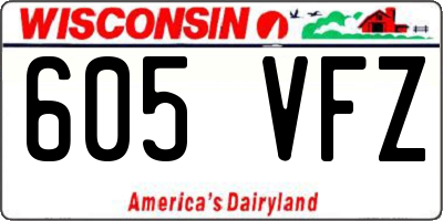 WI license plate 605VFZ