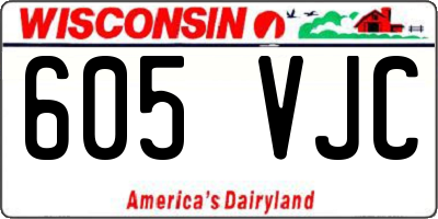 WI license plate 605VJC