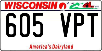 WI license plate 605VPT