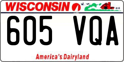 WI license plate 605VQA